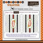 Custom Halloween Digital Candy Bar Wrapper | Printable Candy Bar Covers | Instant Download for Trick-or-Treat Party Favors | Fits 1.55 oz Hershey's Chocolate Bar