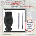 Black Cemetery Vase with Dual Metal Stakes – Weather-Ready Graveside Flower Holder – Stable Weighted Design for Memorials & Headstones (Add-On Option)