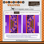 Custom Halloween Digital Candy Bar Wrapper | Printable Candy Bar Covers | Instant Download for Trick-or-Treat Party Favors | Fits 1.55 oz Hershey's Chocolate Bar
