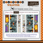 Custom Halloween Digital Candy Bar Wrapper | Printable Candy Bar Covers | Instant Download for Trick-or-Treat Party Favors | Fits 1.55 oz Hershey's Chocolate Bar