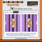 Custom Halloween Digital Candy Bar Wrapper | Printable Candy Bar Covers | Instant Download for Trick-or-Treat Party Favors | Fits 1.55 oz Hershey's Chocolate Bar