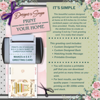 Elegant Gold & Floral Birthday Card 5x7 | Printable Birthday Card | Fits A7 Envelope | Custom Insert Message | Digital Download | Print at Home