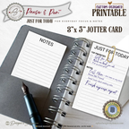 Just for Today Jotter Card Printable – 3x5 Daily Focus & Notes Card – Minimal Task List for Intentional Planning & Simple Living