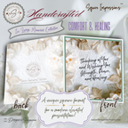 Handcrafted Sympathy Card – Comfort & Healing Square Design with Lined Coordinated Envelope, Thinking of You, Grief Support, Memorial Gift