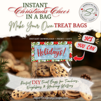 DIY Cookie Gift Bags
Lifestyle image featuring cookies in resealable bags with “Happy Holidays!” topper; styled with holiday décor; DIY favor idea for teachers and neighbors.