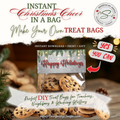 DIY Cookie Gift Bags
Cookies packaged with festive garland topper; styled holiday setting with DIY encouragement for teachers, neighbors, and coworkers.