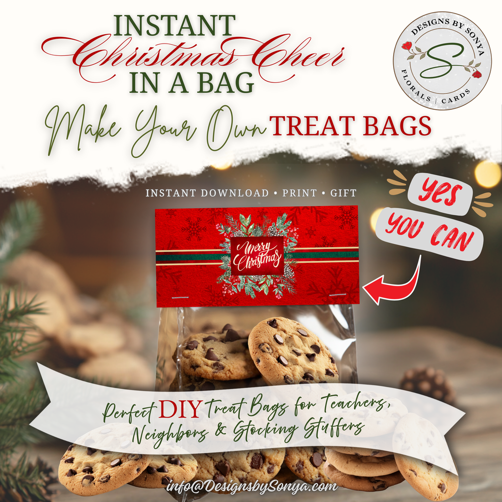 DIY Cookie Treat Bag Topper
Topper displayed with homemade cookies; ideal for coworkers, neighbors, and teacher gifts; quick print-at-home project requiring cardstock, scissors or trimmer, and a stapler.