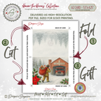 Printable Firefighter Santa Christmas Card • Honor the Heroes Collection • A2 (5.5"x4.25") Folded Card • Holiday Fire Station Art Download