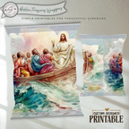 Jesus Teaching from the Boat Printable Chip Bag Wrapper – Christian Easter Basket Treat, Faith Gift, Religious Church Party Favor