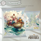 Christian Easter Basket Treat, Jesus Teaching from the Boat Printable Chip Bag Wrapper –  Faith Gift, Religious Church Party Favor