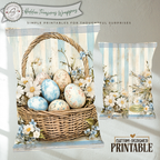 Printable Easter Chip Bag Wrapper – DIY Easter Party Favor – Spring Easter Basket Treat