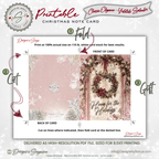 Home for the Holidays Christmas Printable Card • A2 (4.25" x 5.5") Folded Holiday Greeting Note Card • Vintage Design • Christmas Stationery