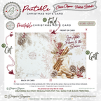 Flavor of the Season Printable Card • A2 (4.25" x 5.5") Folded Holiday Greeting Note Card • Cozy Cinnamon & Berry Design • Christmas Stationery