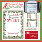 Printable Gift Card Holder Sheet Layout

Christmas printable gift card holder design featuring pine and holly border. Prints two 5x7 cards per page on standard 8.5x11 cardstock paper.