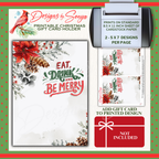 wo Per Page Layout

PDF preview with two 5x7 Eat, Drink & Be Merry gift card holders on one 8.5x11 sheet, cut lines included. Add your own gift card (not included).