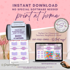 Printable Valentine’s Day Treat Bag Topper – Cute Pastel Heart Design – DIY Classroom Candy Bag Label for Kids, Teachers & Party Favors