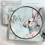 Watercolor Bunny Easter Candy Bar Wrapper Printable – Sweet Easter Wishes Chocolate Sleeve – Easter Basket Party Favor for Kids Teachers Friends