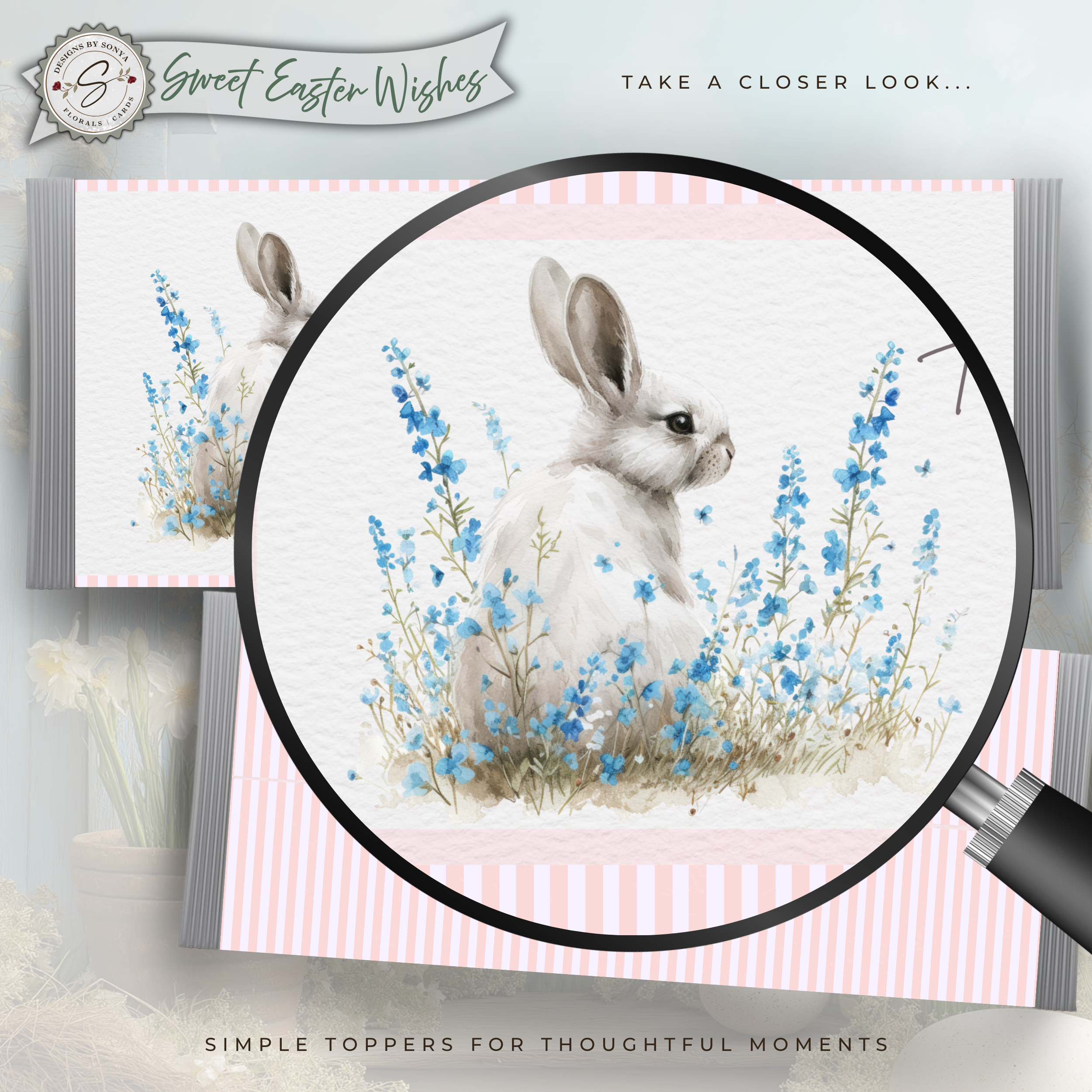Watercolor Easter Candy Bar Wrapper, Printable Easter Treat Wrapper, Bunny Candy Wrapper, Easter Party Favor, Kids Gift, Classroom Treat - Easter Basket Treat