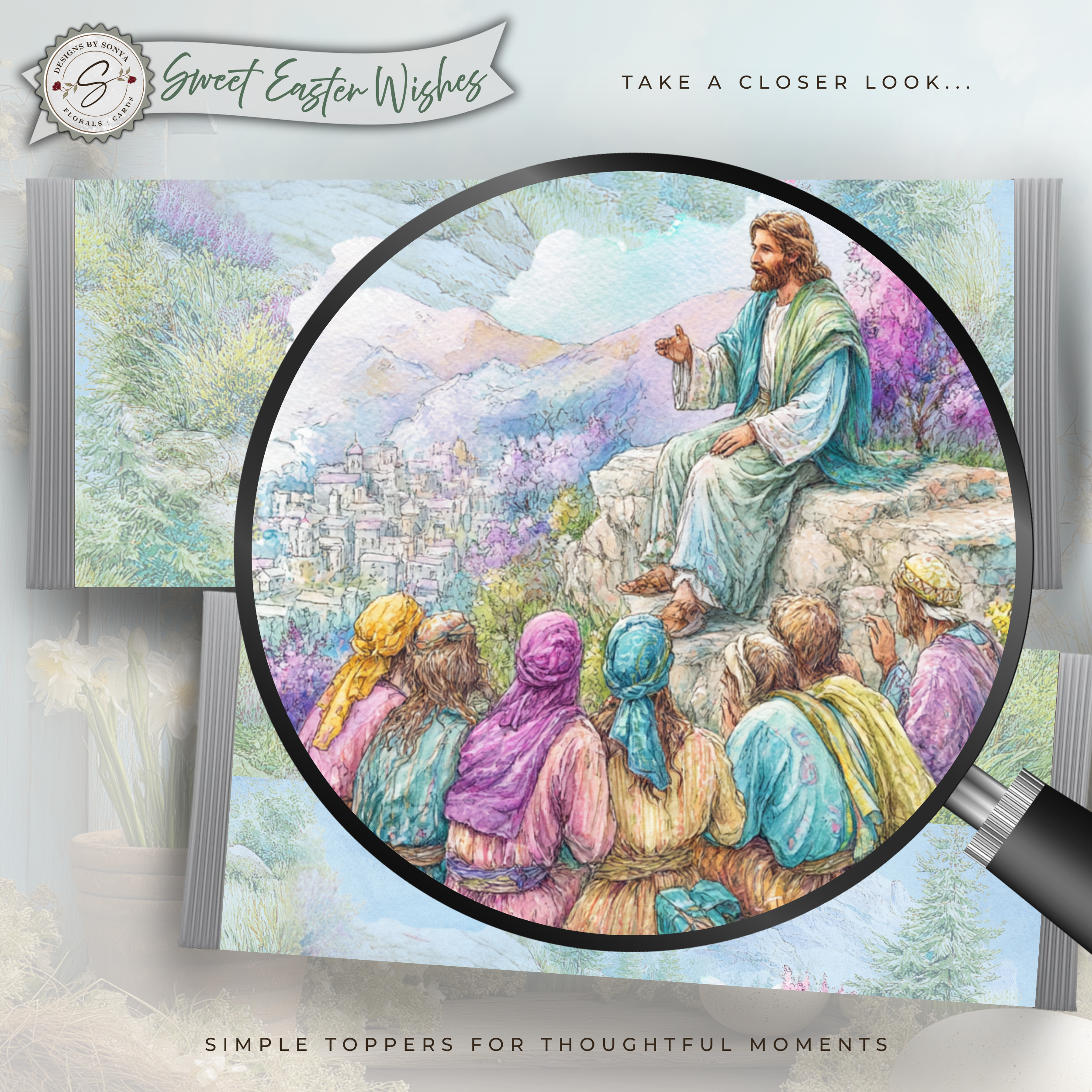 Jesus Teaching Disciples Easter Candy Bar Wrapper Printable – Faith Based Chocolate Wrap for 1.55 oz Bars – Religious Spring Party Favor - Easter Basket