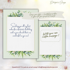 Printable Birthday Card with Cake Design | A7 5x7 Digital Greeting Card | Instant Download DIY Birthday Card with Envelope Liner