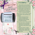 Pink Roses Mother's Day | Custom Designed | 5 x 7 Printable Greeting Card | Matching Envelope Included | Instant Download | Print from Home