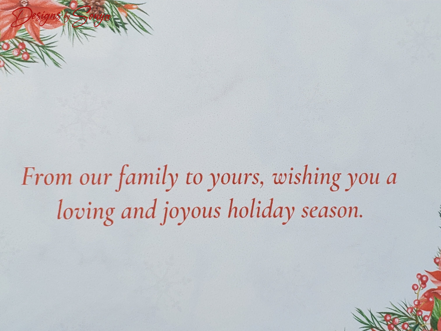 Elegant Merry Christmas Card | Handcrafted A2 - 4.25"x5.5" | Unique Green and Red Laser Cut | Festive Holiday Season's Greetings Card