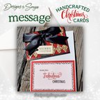 Merry Christmas Card with Leopard & Red Glitter | Handcrafted Holiday Card with Bow | Unique A7 Keepsake for Gift-Giving