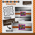 Custom Halloween Digital Candy Bar Wrapper | Printable Candy Bar Covers | Instant Download for Trick-or-Treat Party Favors | Fits 1.55 oz Hershey's Chocolate Bar