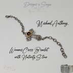 Rare | Nativity Stone Cross | Stainless Steel Bracelet | Certificate of Authenticity | New in Box | Mother's Day Gift | Limited Edition