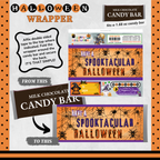 Custom Halloween Digital Candy Bar Wrapper | Printable Candy Bar Covers | Instant Download for Trick-or-Treat Party Favors | Fits 1.55 oz Hershey's Chocolate Bar