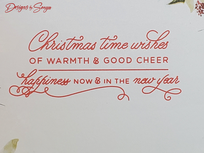 Classic Merry Christmas Card | A2 4.25"x5.5" Red and Green Holiday Card | Handcrafted Festive Greeting Card | Warm Wishes Christmas Card