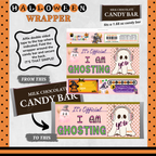 Custom Halloween Digital Candy Bar Wrapper | Printable Candy Bar Covers | Instant Download for Trick-or-Treat Party Favors | Fits 1.55 oz Hershey's Chocolate Bar