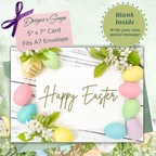 Happy Easter Egg Framed | Custom Designed | 5 x 7 Printable Greeting Card | Matching Envelope Included | Instant Download | Print from Home