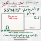 Handcrafted Christian Notecard – Blush Cherry Blossom Card – Mark 5:36 “Just Believe” – A2 Blank Scripture Encouragement Card – Faith Stationery