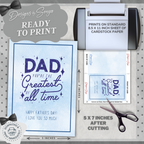 Greatest Dad | Simple | Unique | Custom Designed | Printable Greeting Card | Matching Message & Envelope | Instant Download | Print at Home
