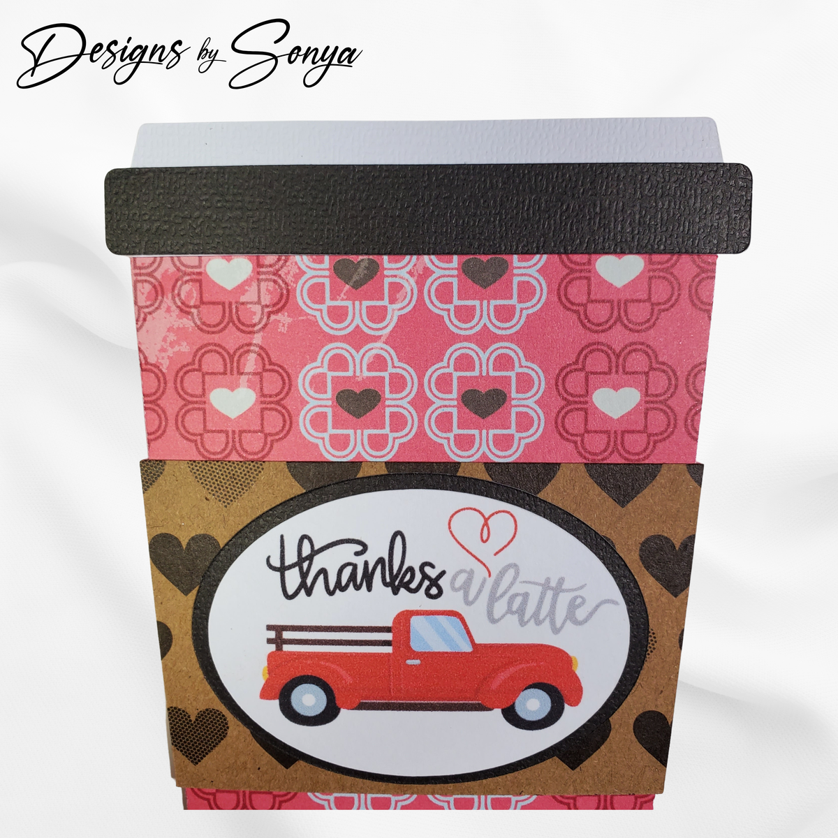 Thanks a Latte Coffee Gift Card Holder, Handmade Thank You Card, Coffee Lover Gift