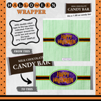 Custom Halloween Digital Candy Bar Wrapper | Printable Candy Bar Covers | Instant Download for Trick-or-Treat Party Favors | Fits 1.55 oz Hershey's Chocolate Bar
