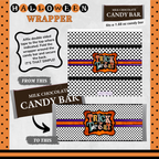 Custom Halloween Digital Candy Bar Wrapper | Printable Candy Bar Covers | Instant Download for Trick-or-Treat Party Favors | Fits 1.55 oz Hershey's Chocolate Bar