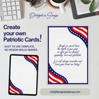 Gold Star Day Heart Flag Greeting Card, Printable Patriotic Sympathy Card, 5x7 Memorial Tribute, Military Grief Support, Instant Download