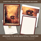 Printable Firefighter Appreciation Card | A2 First Responder Thank You Card | Fire Department & Fire Crew Card