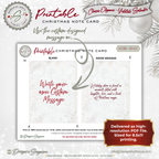 Winter Deer Christmas Note Card, Printable Holiday Greeting, Woodland Yuletide Design, A2 (4.25"x5.5") Folded Card, Elegant Christmas Art Stationery