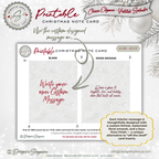 Holiday Toast Christmas Printable Card • A2 (4.25" x 5.5") Folded Holiday Greeting Note Card • Festive Wine Design • Christmas Stationery