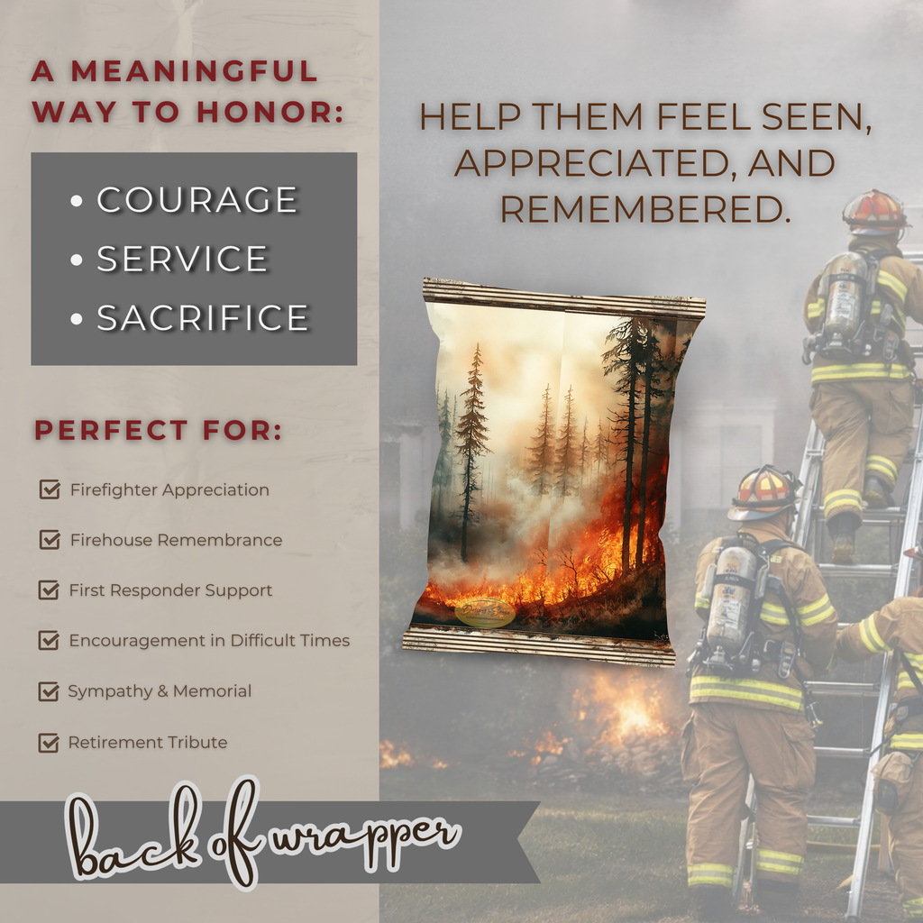 Wildfire Firefighter Appreciation Treat Wrapper | Printable Firefighter Thank You Gift | First Responder Hidden Treasures