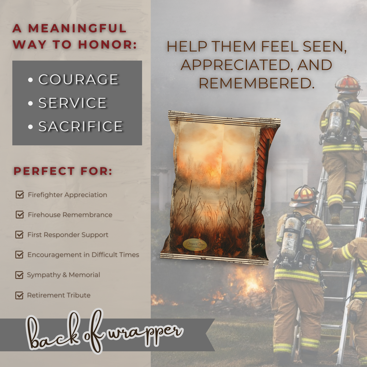 Dalmatian Firefighter Appreciation Treat Wrapper | Printable Firehouse Thank You Gift | First Responder Hidden Treasures