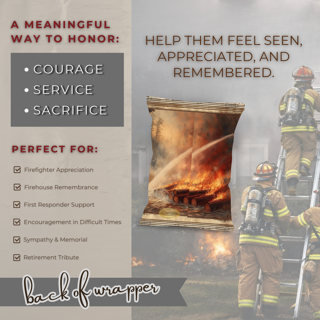 Firefighter Appreciation Printable Treat Wrapper | Truly Grateful for You | Wildfire Firefighter Thank You Gift | Hidden Treasures