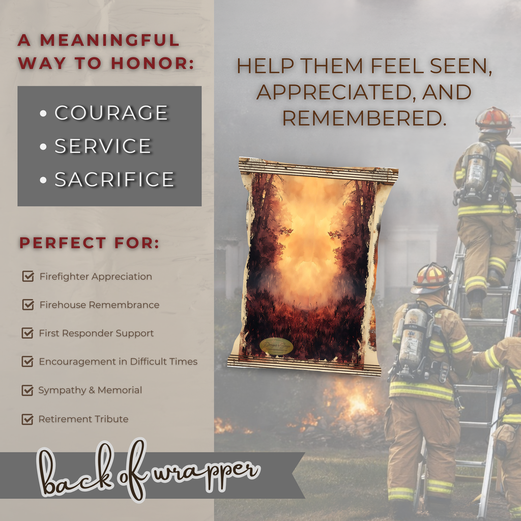 Firefighter Appreciation Hidden Treasures Wrapper | Fire Engine Printable Chip Bag | Fire Department Thank You Gift