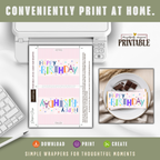 Printable Birthday Candy Bar Wrapper | Kids Birthday Party Favor | 1.55 oz Chocolate Bar (Copy)
