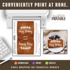 Football Birthday Candy Bar Wrapper Printable | 1.55 oz Chocolate Bar