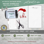 Thank You Jotter Card Printable – 3x5 Minimal Gratitude Note Card – Pause & Pen™ Everyday Thank You Card for Gift Bags & Baskets