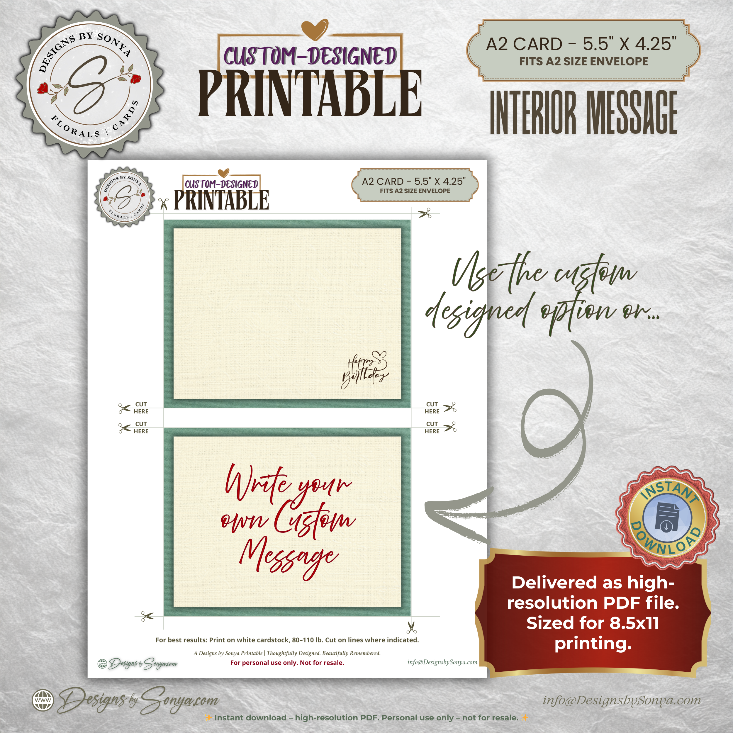 Whimsical Rainbow Birthday Printable A2 Card – Playful Watercolor Child with Cake – Instant Download Greeting Card 5.5 x 4.25